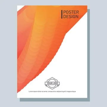 Abstract poster with blend 스톡 일러스트