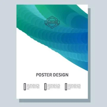 Abstract poster with blend Stock Illustration