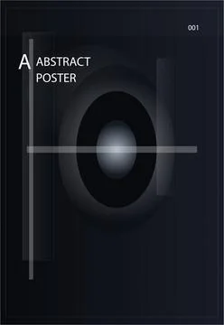 Abstract poster design featuring geometric shapes and smooth gradients in a.. Illustrazione stock