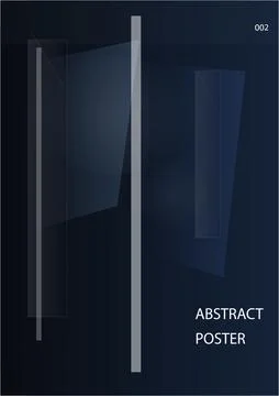 Abstract poster design featuring geometric shapes and transparent layers cr.. 스톡 일러스트