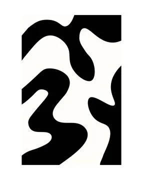 Abstract poster design. Modern wall art with organic irregular geometric sh.. Stock-Illustration