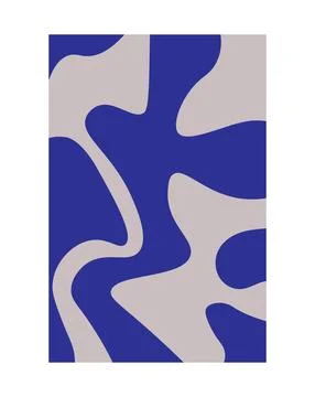 Abstract poster design. Modern wall art with organic irregular geometric sh.. 스톡 일러스트