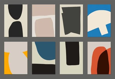 Abstract Poster Design Set Stock Illustration