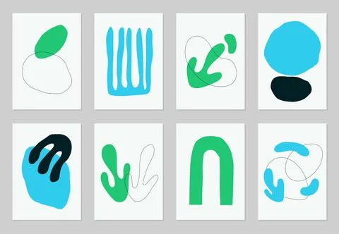 Abstract Poster Design Set Stock Illustration