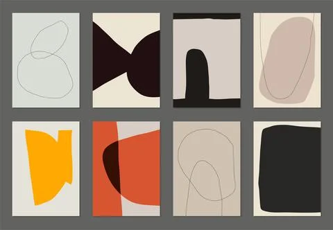 Abstract Poster Design Set Stock Illustration