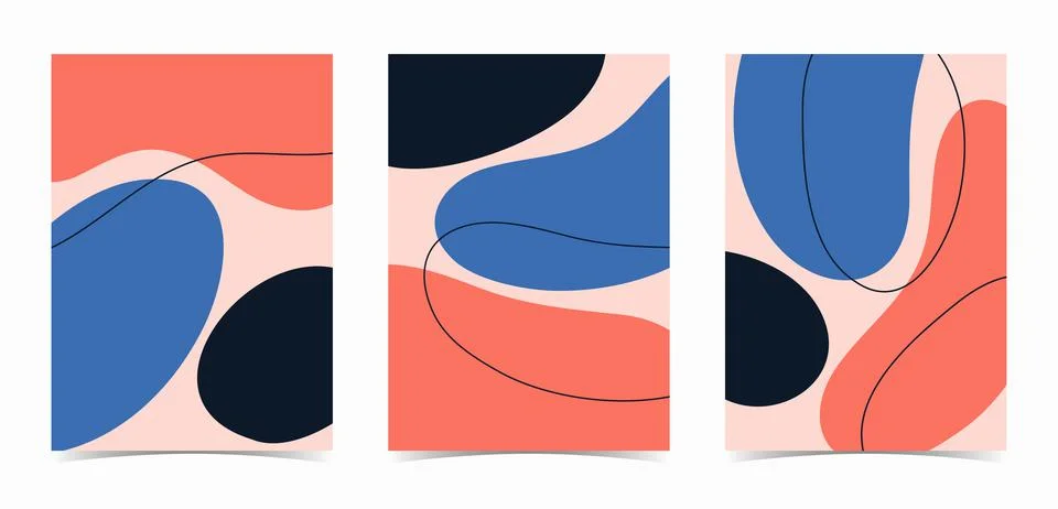 Abstract Poster Design Set Stock Illustration