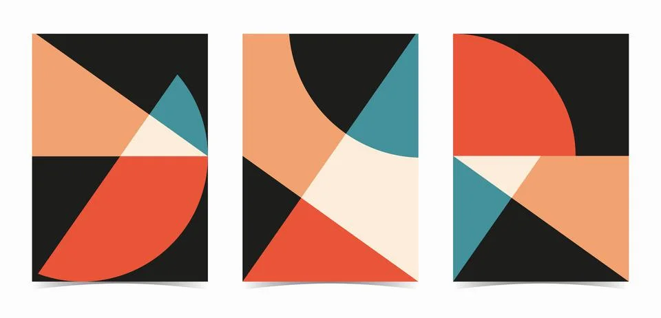 Abstract Poster Design Set Stock Illustration