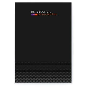 Abstract poster with multi layered rectangles at bottom. Halftone dotted pattern Stock Illustration