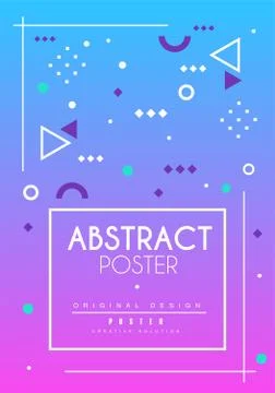 Abstract poster original design, creative solution placard template, background Stock Illustration
