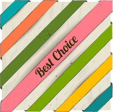 Abstract poster with ribbons. Stock Illustration