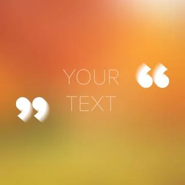 Abstract Poster Style Text with Quotation Marks - Place for Your Text - Vecto Stock Illustration