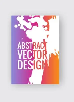 Abstract poster templates. Colorful threads vector composition. Illustrazione stock