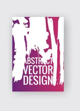 Abstract poster templates. Colorful threads vector composition. Illustrazione stock