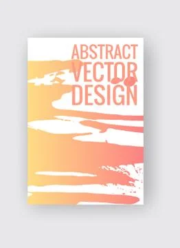 Abstract poster templates. Colorful threads vector composition. Illustrazione stock