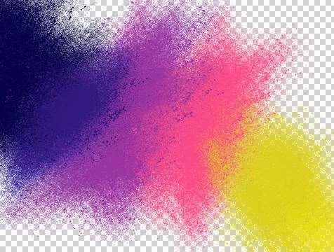 Abstract powder cloud background with purple pink blue and yellow Stock Illustration