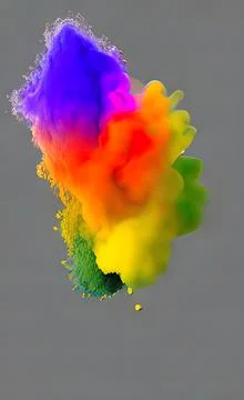 Abstract powder paint background with splashes Stock Photos