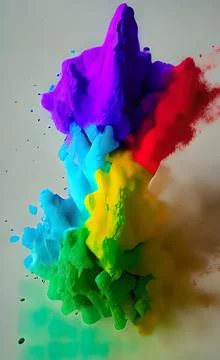 Abstract powder paint background with splashes Stock Photos