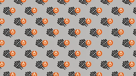 Abstract Power Button Pattern - Modern Tech Background Loop. Stock Footage 325402066