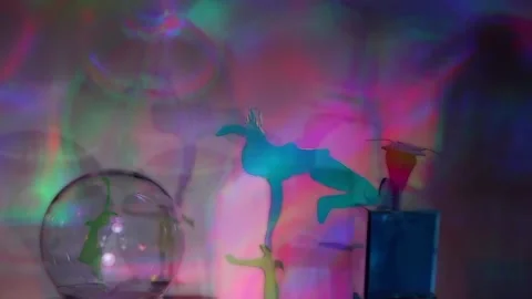 Abstract Presence: Shadows Moving Through Color Stock Footage 302412283