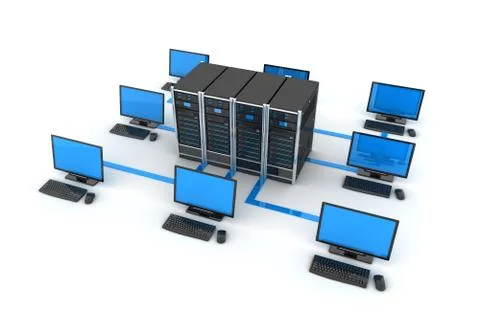 Abstract presentation of the internet (done in 3d) Stockillustratie