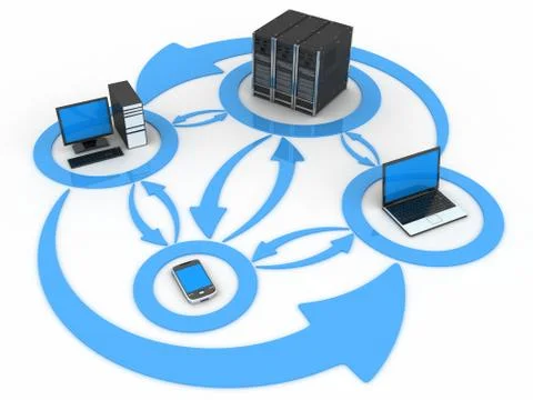 Abstract presentation of the internet on earth Stockillustratie