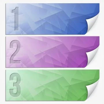 Abstract presentation paper banner set Illustrazione stock