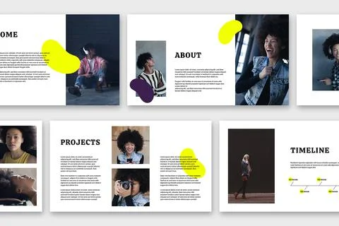 Abstract Presentation Set Stock Illustration