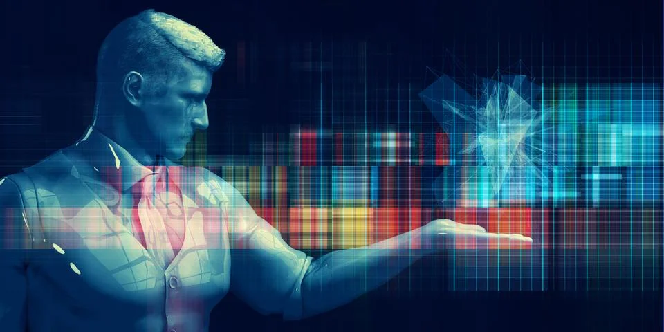 Abstract Presentation for Technology And Intelligence Concept イラスト素材