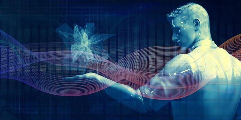 Abstract Presentation for Technology And Intelligence Concept Illustrazione stock
