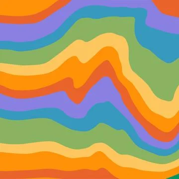 Abstract pride distorted groovy flag stripe background with wavy lines pattern Stock Illustration