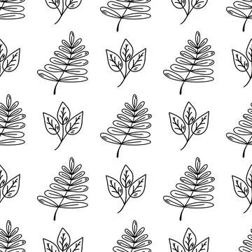 Abstract print with leaves Stock Illustration
