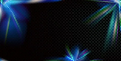 Abstract prism light leaks texture background. Refraction blue and green burn Stock Illustration