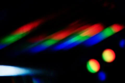 Abstract prism light reflection rainbow colors ,leak overlay effect on black bac 스톡 사진