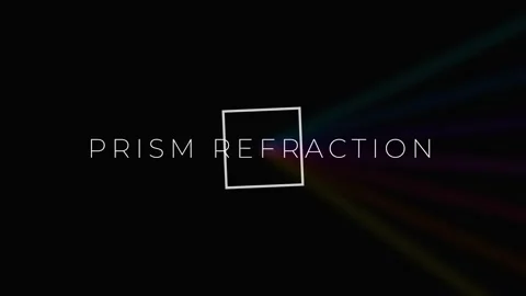 Abstract prism refraction: Light splitting into a vibrant rainbow spectrum Stock-Footage 337502401
