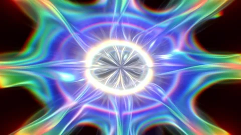 Abstract Prism Ring Background With Iridescent Energy Core Stock Footage 332298294