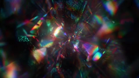 Abstract Prism Shard Background With Rainbow Crystal Light Burst Stock-Footage 332304084