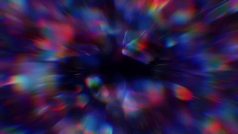 Abstract Prism Warp Background With Multicolor Light Tunnel Blur Stock-Footage 332301221