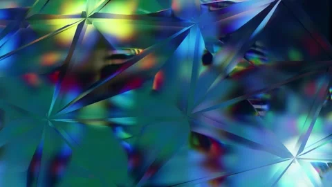 Abstract Prismatic Colors on Geometric Surface Stock Footage 274244922
