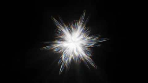 Abstract Prismatic Light Explosion with Rainbow Lens Flare 库存影片 330884710