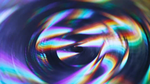 Abstract Prismatic Light Reflection with Dynamic Motion Blur Video stock 341875618