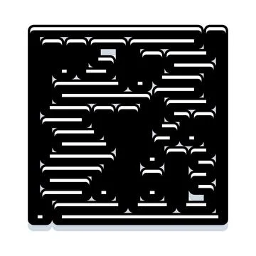 Abstract problem solving maze puzzle game concept Stock Illustration