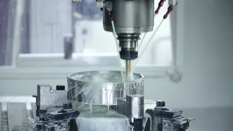 Abstract process of metalworking and machine manufacturing of press form. Precis Video stock 199488175