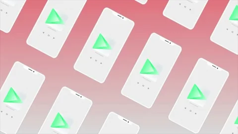 Abstract process of a new smartphone application development. Motion. Concept of Stock Footage 162335724