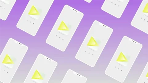 Abstract process of a new smartphone application development. Motion. Concept of Stock Footage 166379551