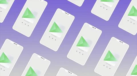 Abstract process of a new smartphone application development. Motion. Concept of Stock Illustration