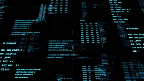 Abstract program modules moving on a screen. Stock Footage 91890184