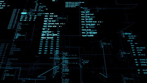 Abstract program modules moving on a screen. Видео 91891053
