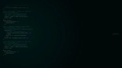 Abstract Programming Code and Data Analysis on Dark Screen 库存影片 334552213