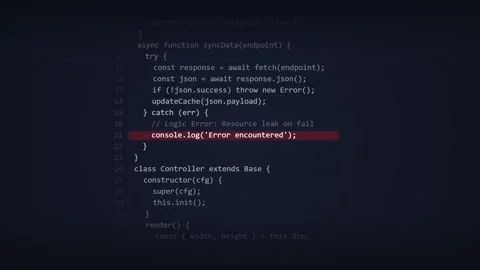 Abstract programming code on dark background, digital screen, technology co.. Stock Footage 348415557