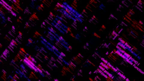 Abstract programming code on digital screen. Animation. Code language in a form Stock Footage 149919031